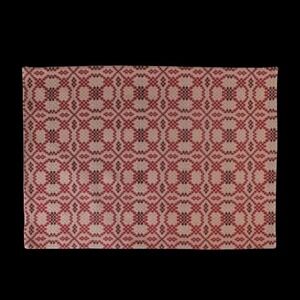 Primitive Colonial Farmhouse Kendall Coverlet Red Placemat 14" x 18"‎ NEW